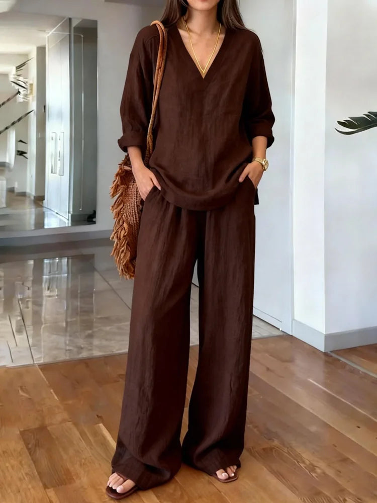 Isabel™ | Lino con escote V