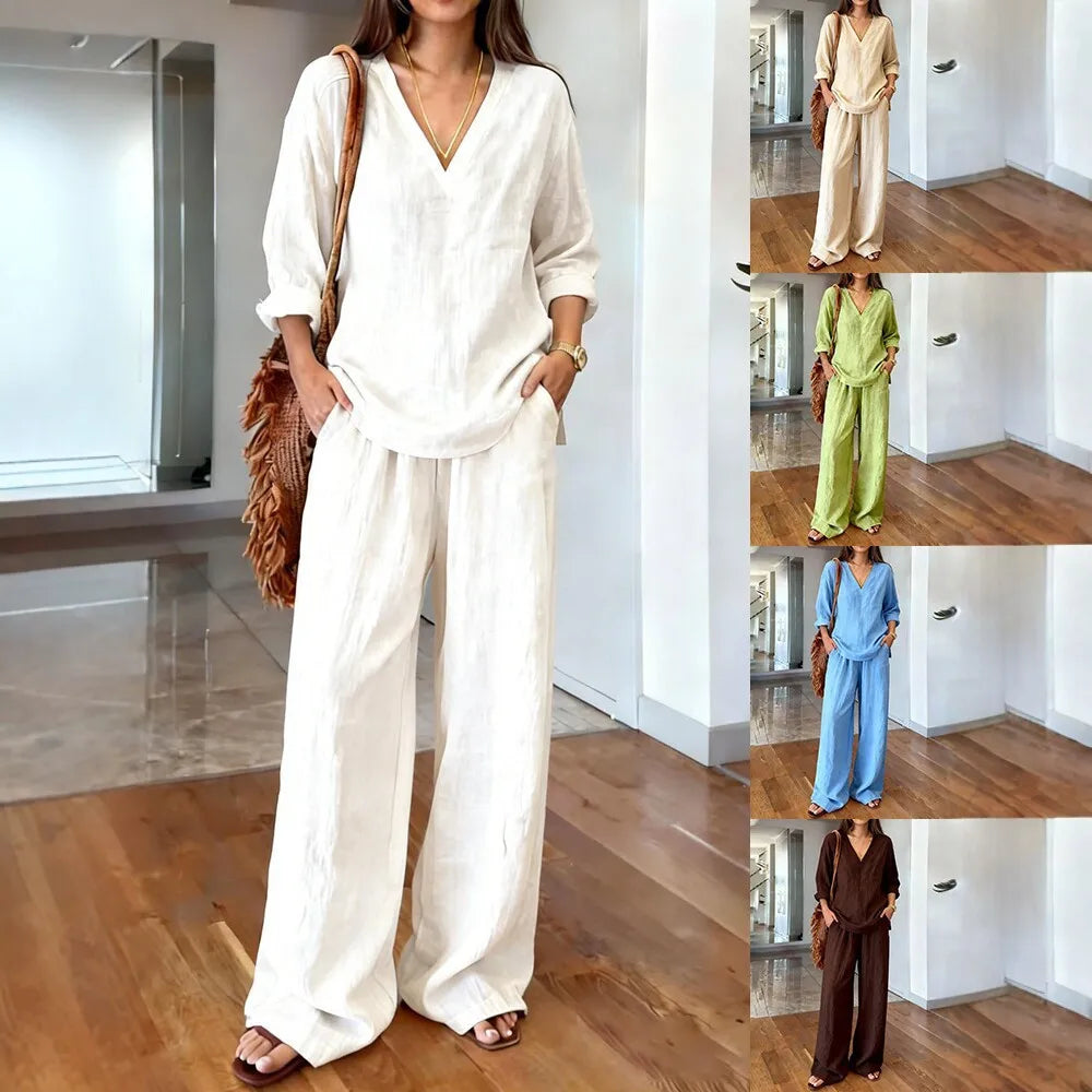 Isabel™ | Lino con escote V