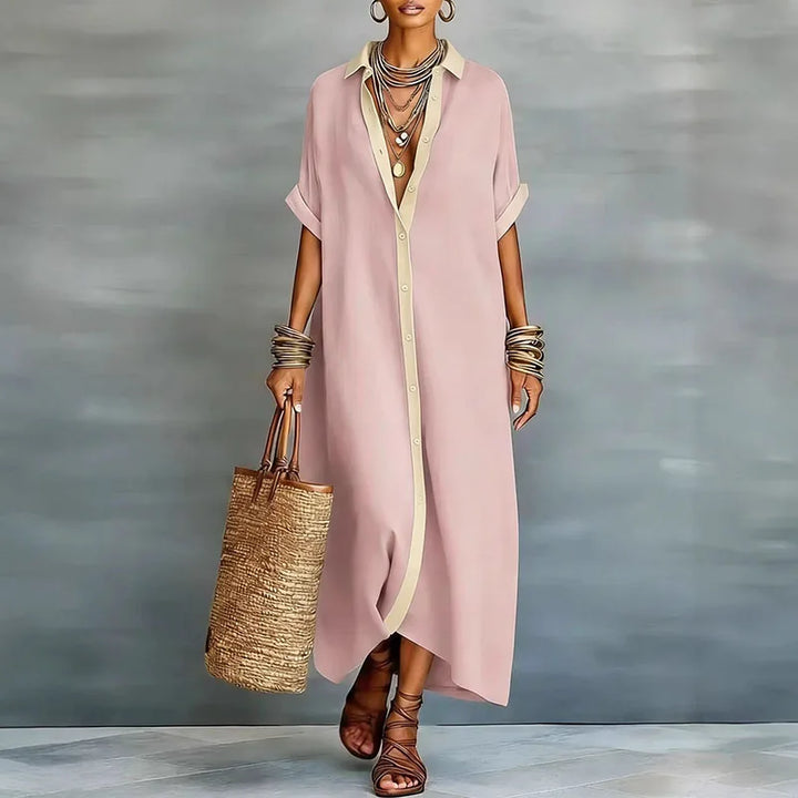 Paula™ | Vestido camisero botones largos