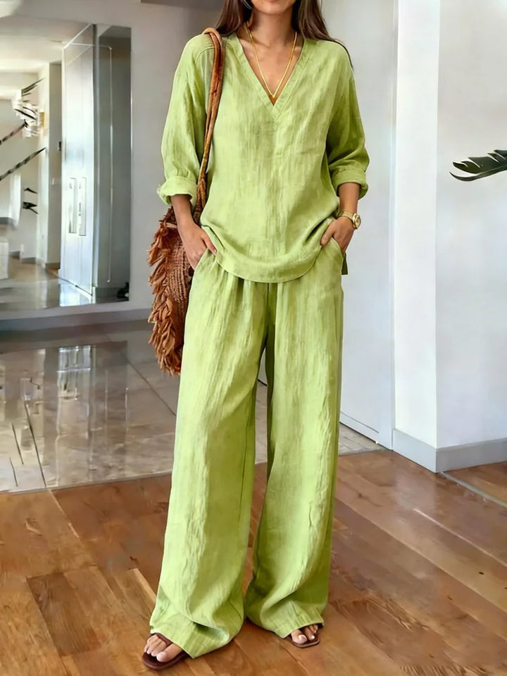Isabel™ | Lino con escote V