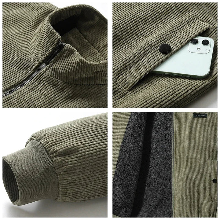 Celia™ | Chaqueta pana forrada borreguillo