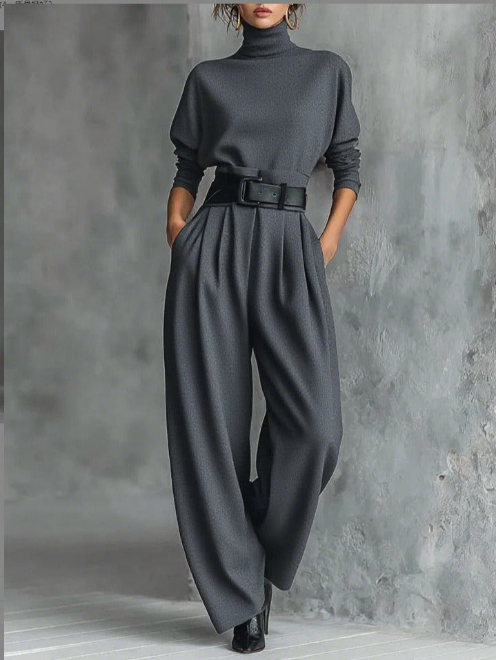 Sofía™ | Cuello Alto y Pantalón Recto