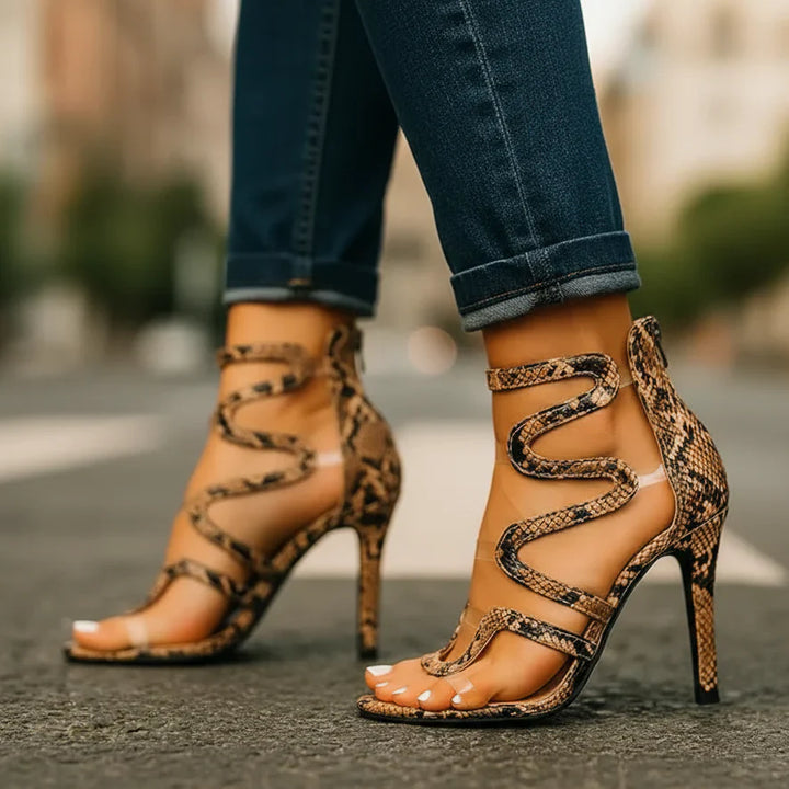 Cristina™ | Tacones de Serpiente Refinados