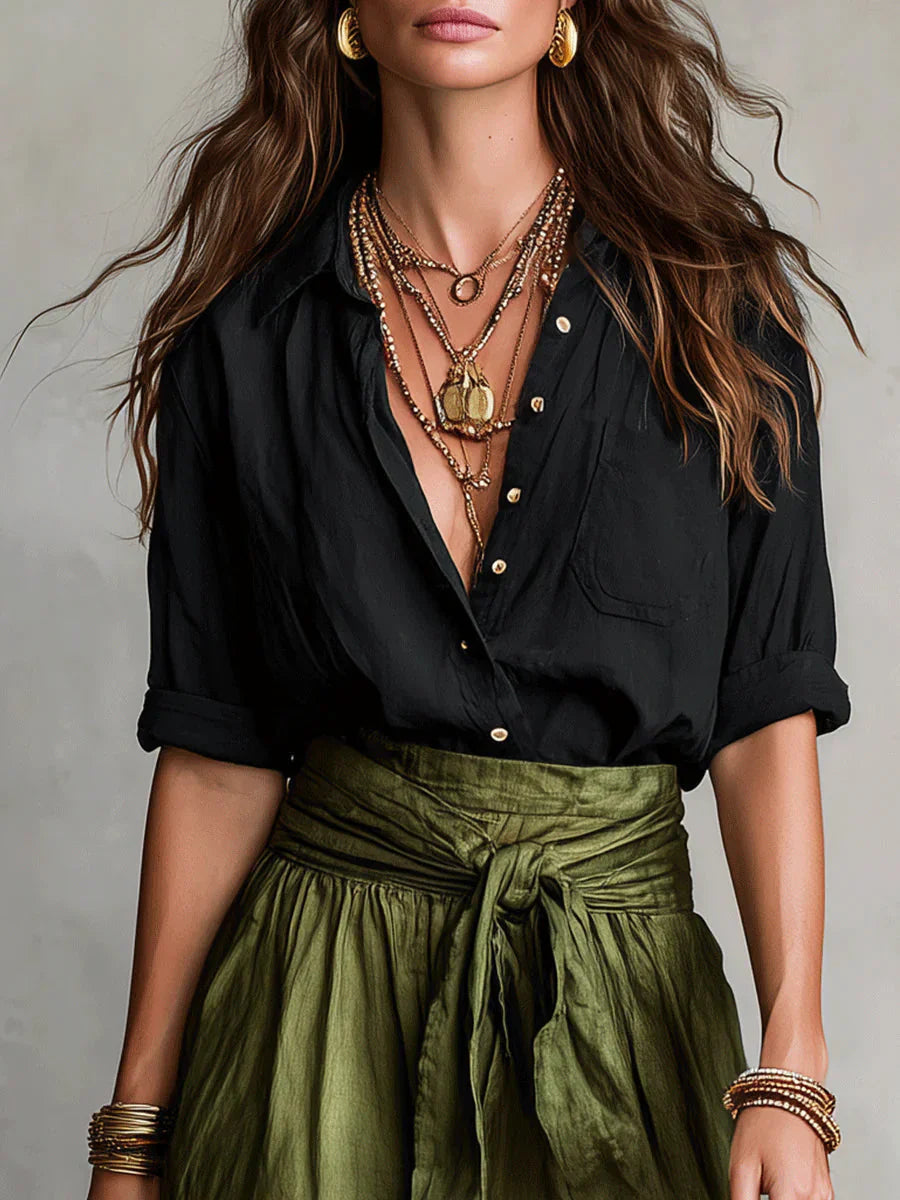 Adriana™ | Camisa y Falda Minimalista