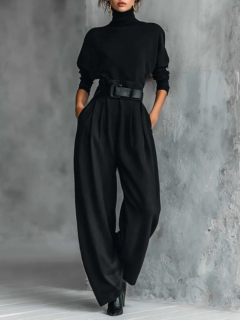 Sofía™ | Cuello Alto y Pantalón Recto