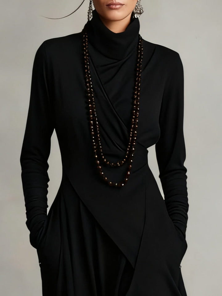 Martina™ | Vestido plisado asimétrico