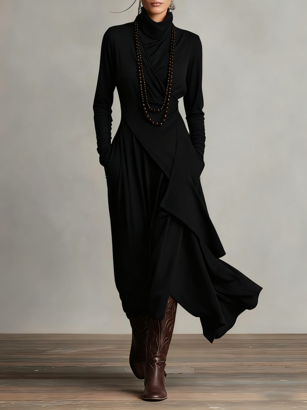 Martina™ | Vestido plisado asimétrico