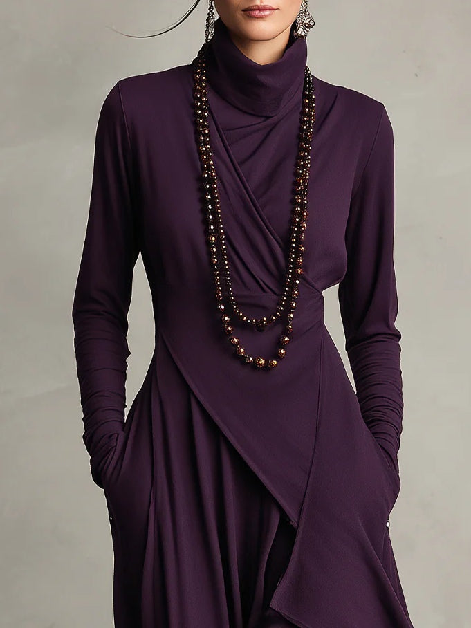 Martina™ | Vestido plisado asimétrico