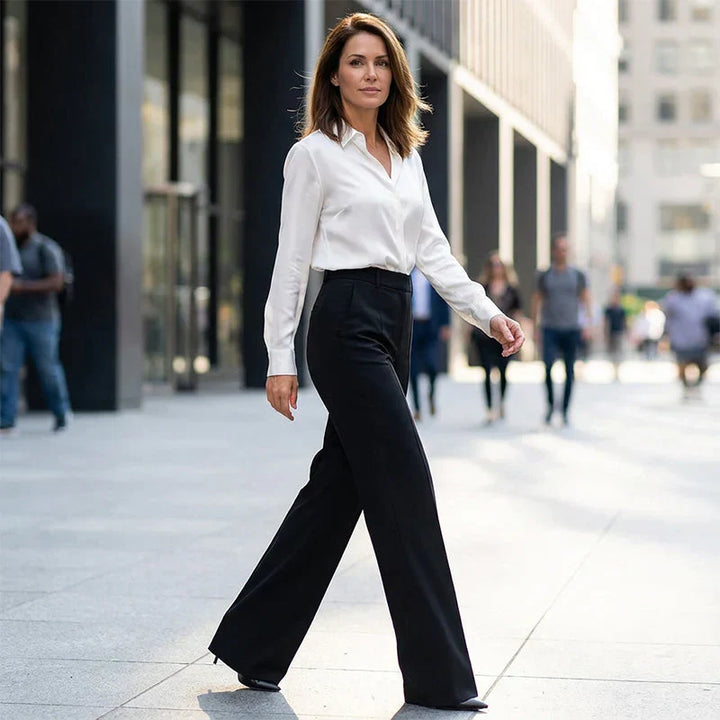 Andrea™ | Pantalones tiro alto impecables