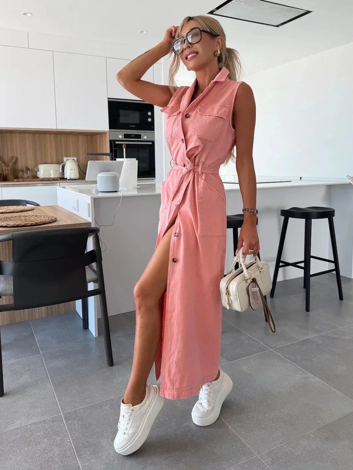 Inés™ | Vestido Denim Maxi