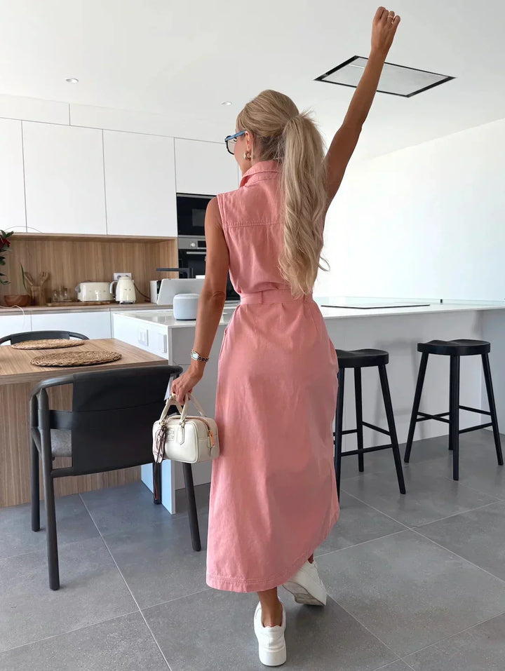 Inés™ | Vestido Denim Maxi