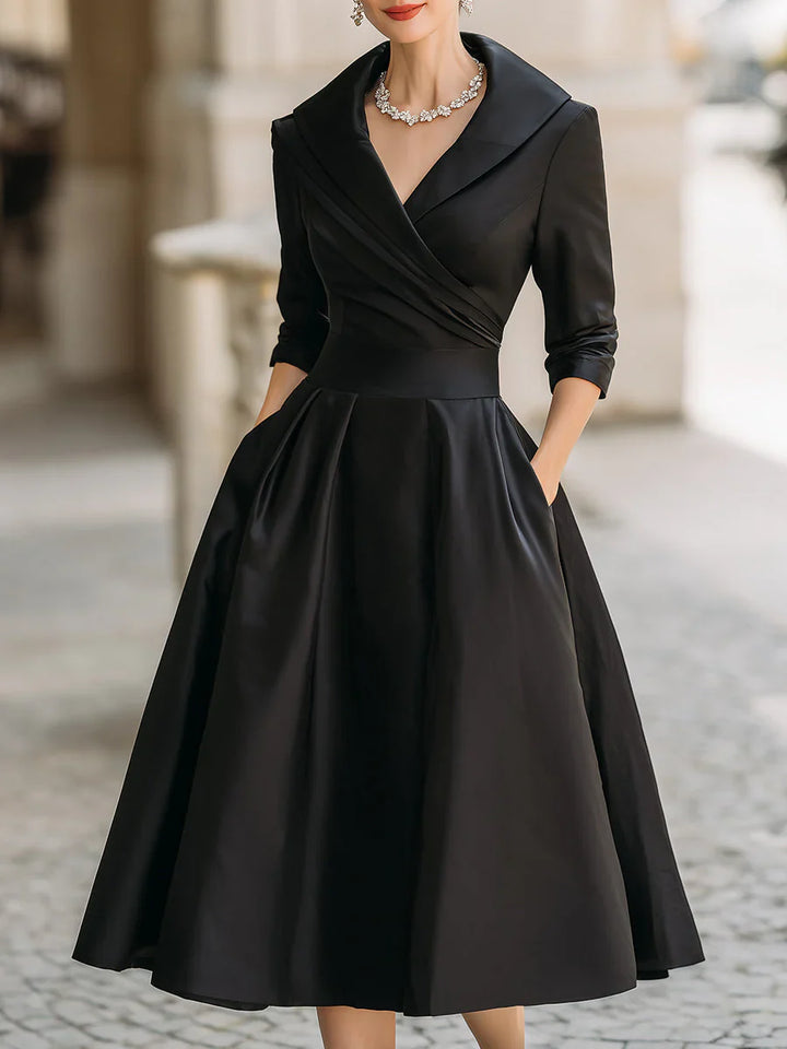 Rocío™ | Vestido Midi Satinado