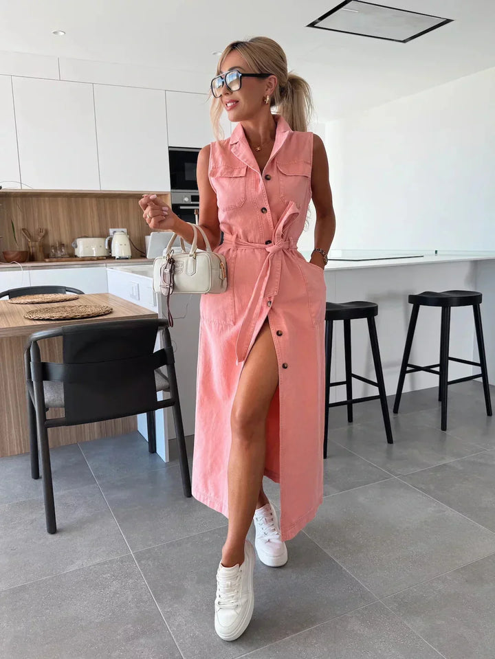 Inés™ | Vestido Denim Maxi