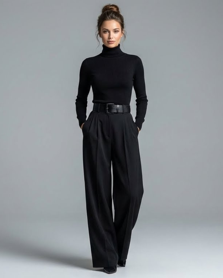 Sofía™ | Cuello Alto y Pantalón Recto