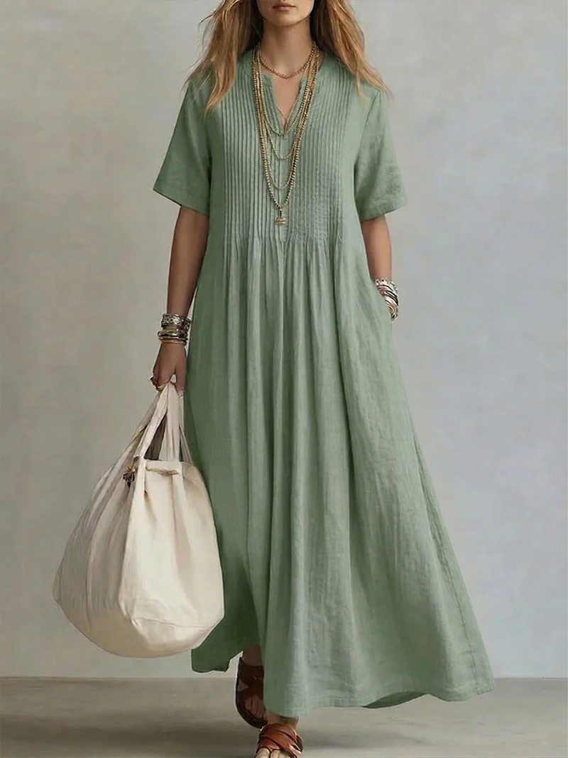 Nuria™ | Vestido Plisado Minimalista