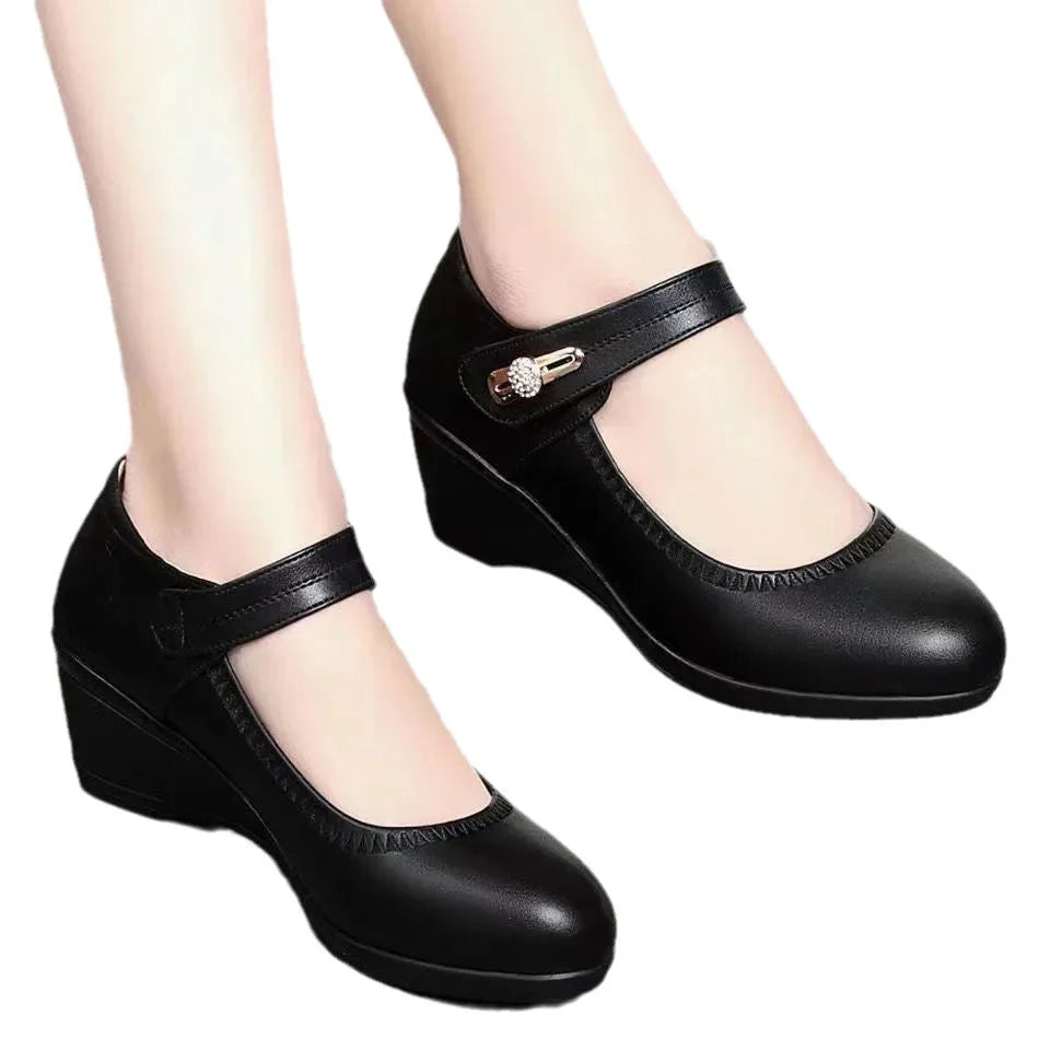 Elena™ | Tacón de piel suave