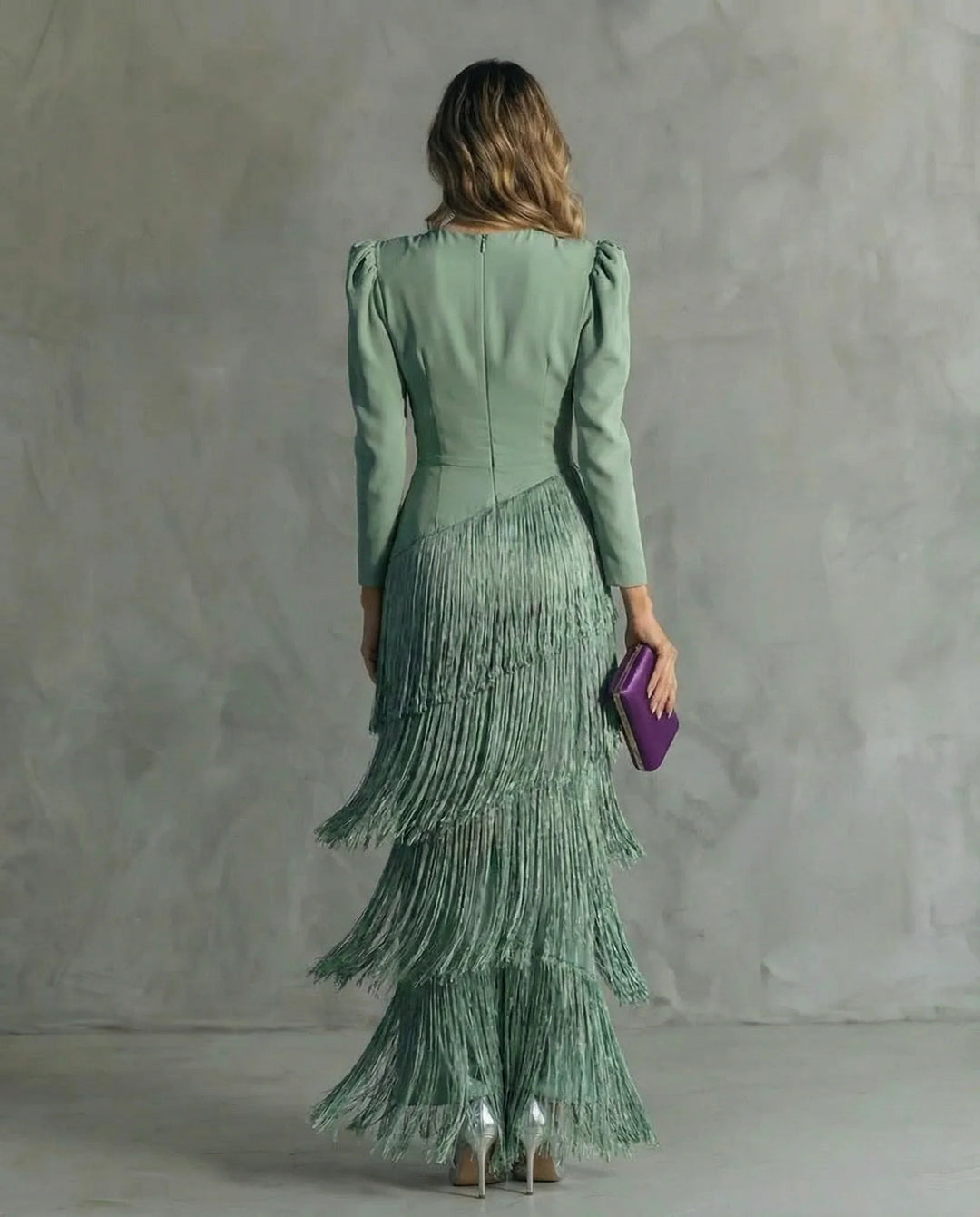 Nuria™ | Vestido midi con flecos