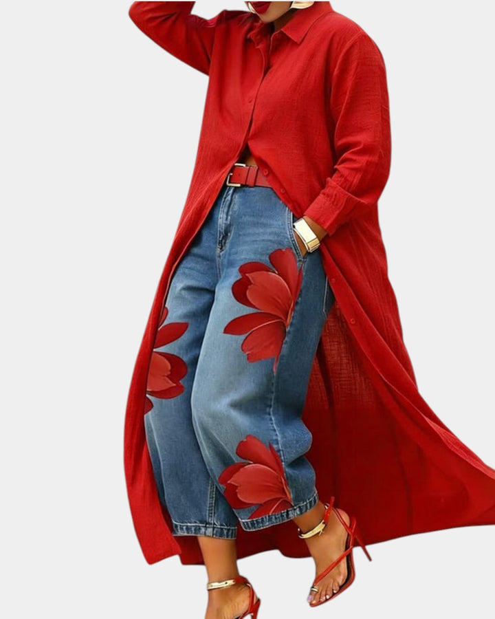 Rocío™ | Conjunto Vestido y Vaqueros