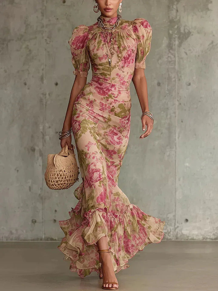 Daniela™ | Vestido largo vintage estampado
