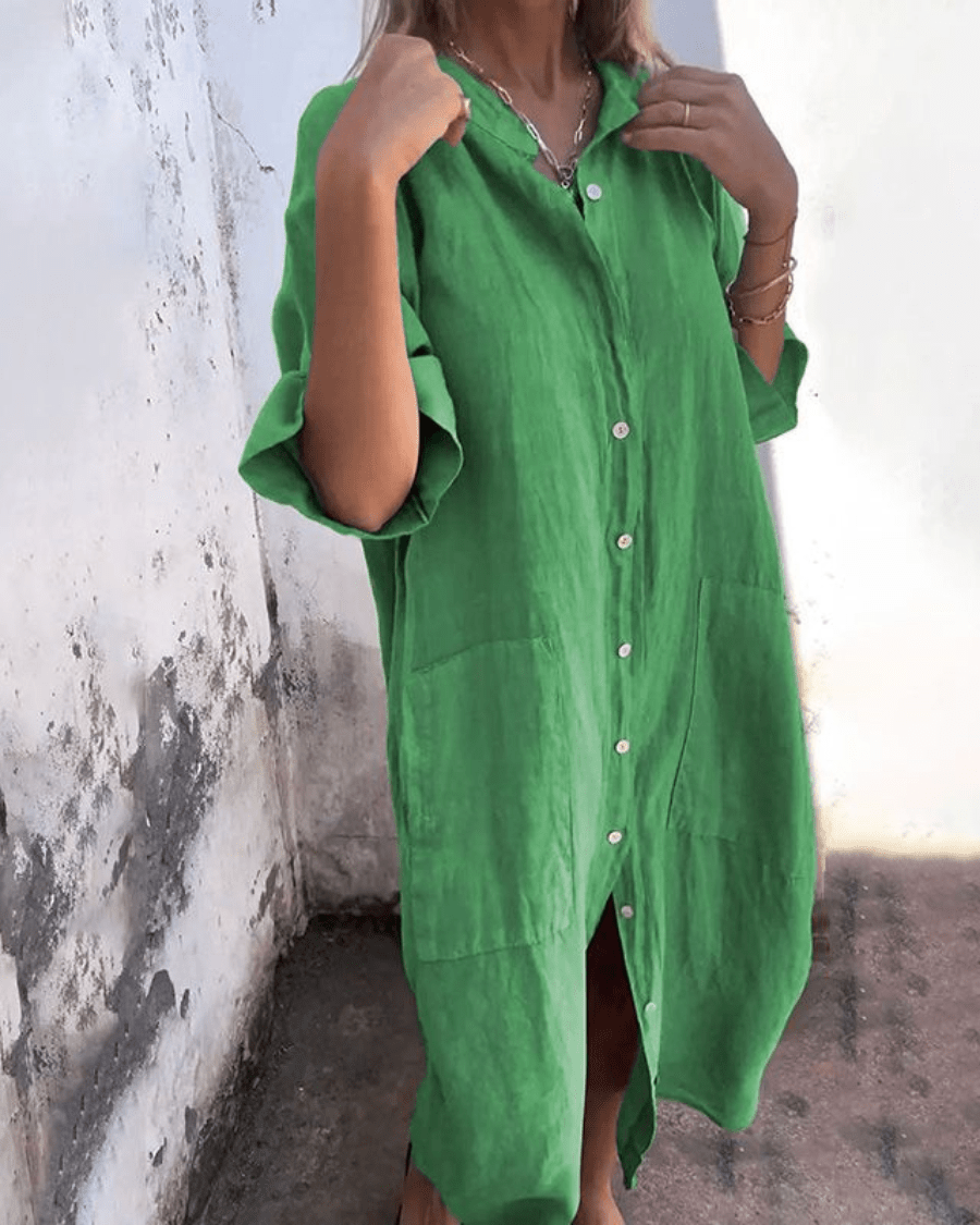 Irene™ | Vestido Camisero Vaporoso