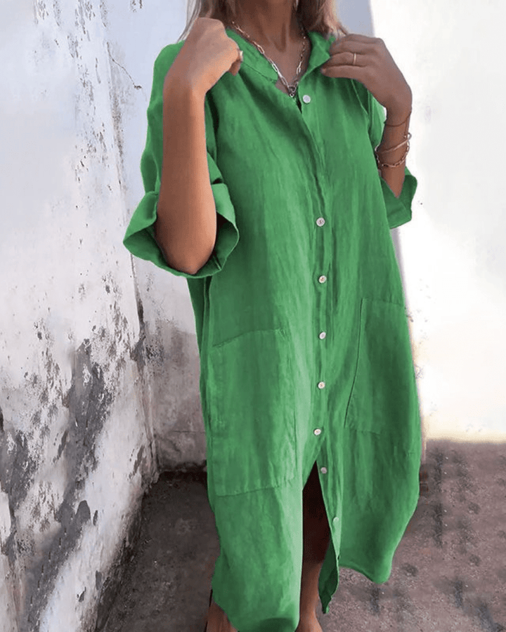 Irene™ | Vestido Camisero Vaporoso