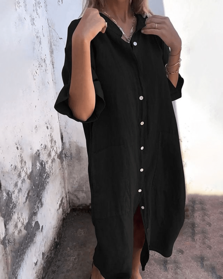 Irene™ | Vestido Camisero Vaporoso