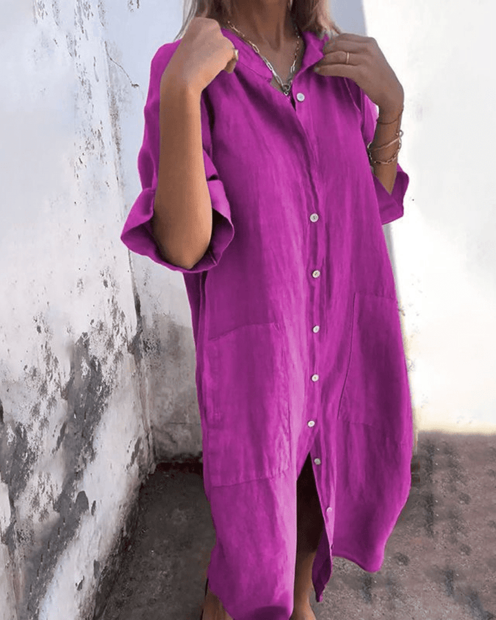 Irene™ | Vestido Camisero Vaporoso