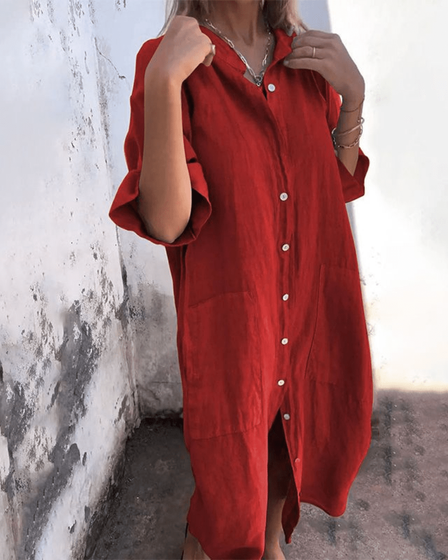 Irene™ | Vestido Camisero Vaporoso