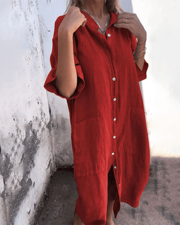Irene™ | Vestido Camisero Vaporoso