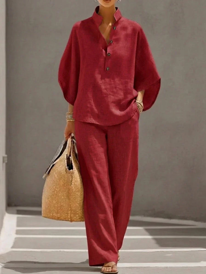Isabel™ | Lino con mangas murciélago
