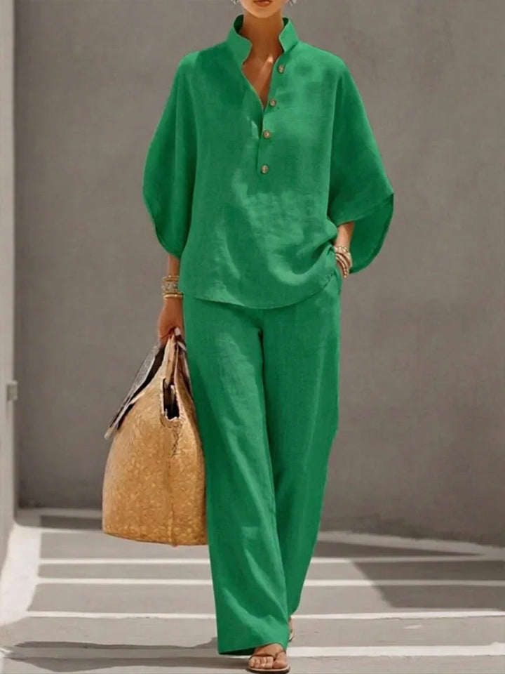 Isabel™ | Lino con mangas murciélago