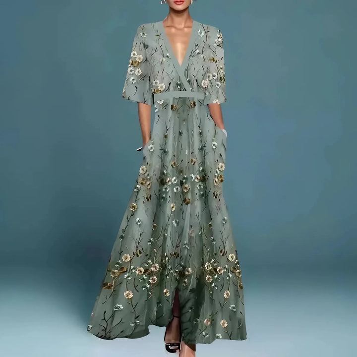 Aitana™ | Vestido maxi escote pronunciado