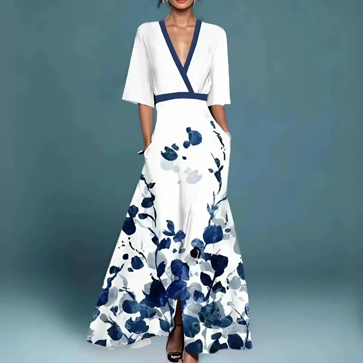 Aitana™ | Vestido maxi escote pronunciado